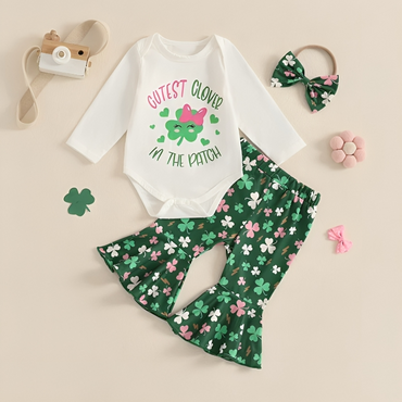 Long Sleeve Cutest Clover Baby Set