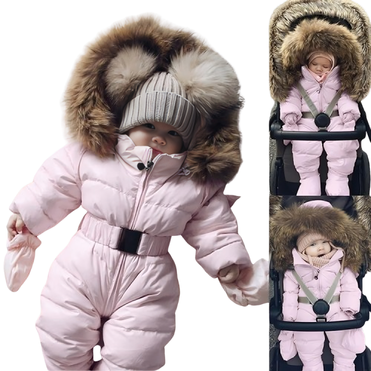 Winter Insulated Cotton Hooded Jacket Bodysuit