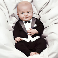 Tuxedo Gentlemen Style Jumpsuit Romper