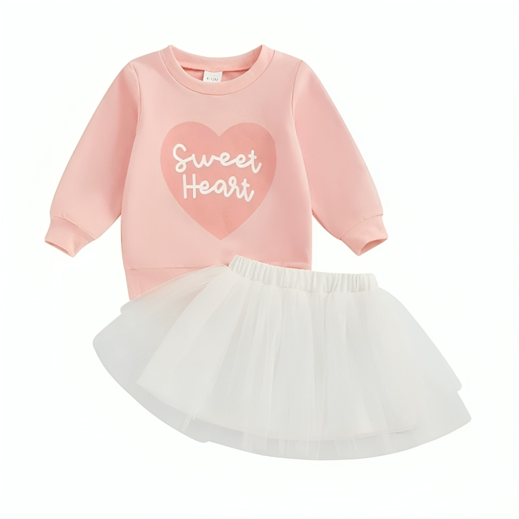 Sweetheart Tulle Skirt Toddler Set