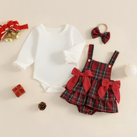 Princess Plaid Suspender Bodysuit Dress Set