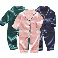 Unisex Silk Satin Long Sleeve Pajamas Set