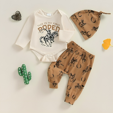 Long Sleeve My First Rodeo Baby Set