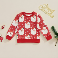 Santa Claus & Snow Pattern Sweatshirt Jumpsuit