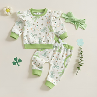 St. Patrick's Day Bows Baby Set