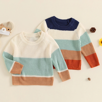 Color Block Knitted Baby Sweater Top