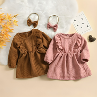 Long Sleeve Cable Knit Toddler Dress