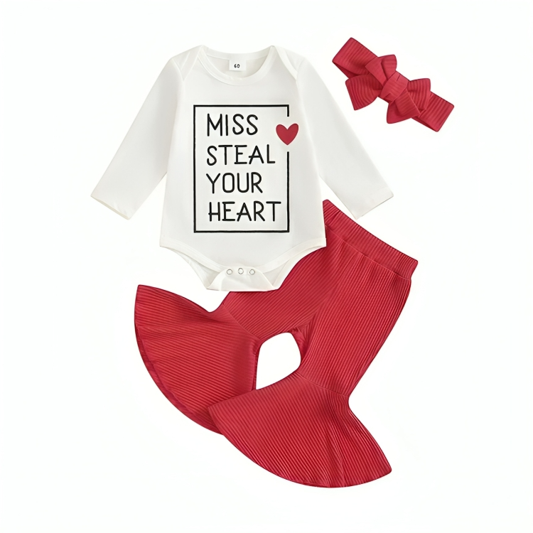 Miss Steal Your Heart Flared Pants Baby Set