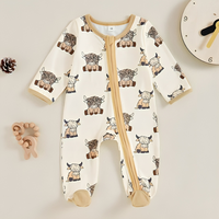 Western Zipper Footed Baby Jumpsuit