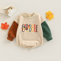 Long Sleeve Multicolor Gobble Patchwork Bodysuit