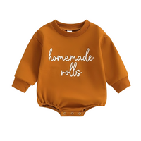 Homemade Rolls Embroidered Romper Bodysuit