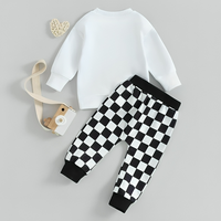 Heartbreaker Print Checkered Baby Set