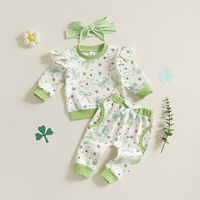 St. Patrick's Day Bows Baby Set