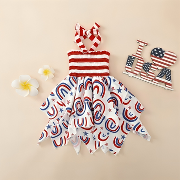 4th of July Halter Neck Toddler Dress