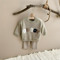 Letter Pattern Long Sleeve Top and Pants