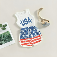 Sleeveless USA Themed Baby Set