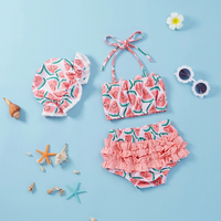 Watermelon Ruffled Baby Bikini Swimsuit