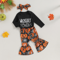 Halloween Letter Print Flare Baby Set