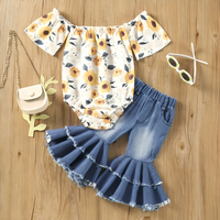 Sunflower Denim Flared Baby Set