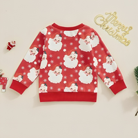 Santa Claus & Snow Pattern Sweatshirt Jumpsuit