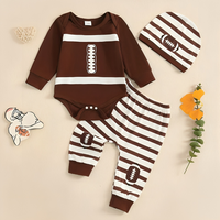 Long Sleeve Striped Football Baby Set