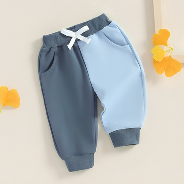 Blue Color Block Baby Pants