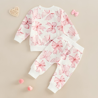 Valentine's Day Bows Baby Tracksuit Set