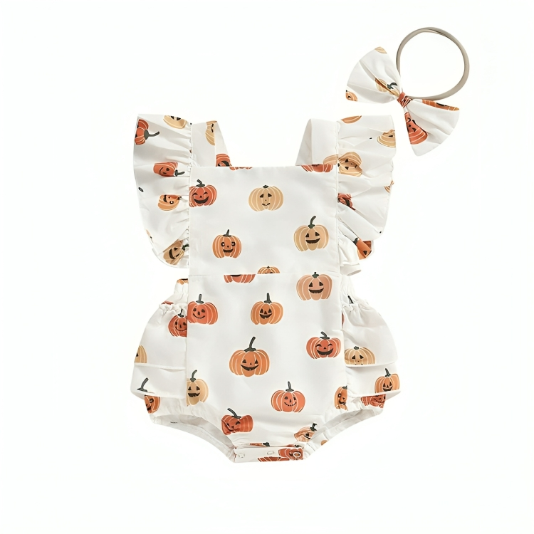 Flutter Sleeve Halloween Romper