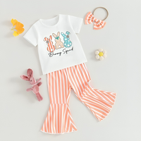 Bunny Squad Striped Pants Toddler Set