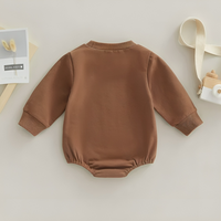 Brown Football Lace Print Baby Bodysuit