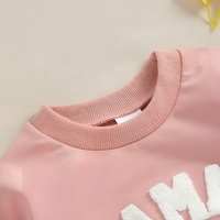 "Mama's Girl" Embroidered Sweatshirt Bodysuit