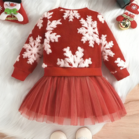 Fluffy Snowflakes Christmas Skirt Set