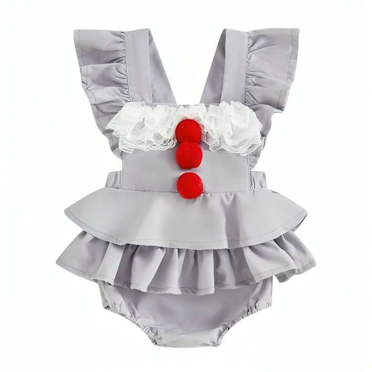 Clown Baby Ruffled Romper Costume