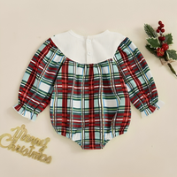 Christmas Vintage Loose Plaid Romper