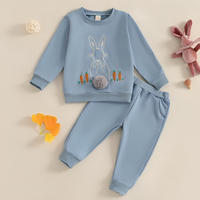 Long Sleeve Easter Bunny Carrot Toddler Set