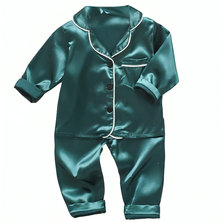 Unisex Silk Satin Long Sleeve Pajamas Set