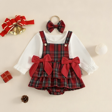 Princess Plaid Suspender Bodysuit Dress Set