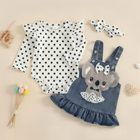 Long Sleeve Polka Dot Koala Baby Set