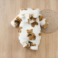 Teddy Bear Hooded Baby Jumpsuit