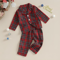 Christmas Plaid Button Up Pajama Set