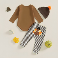 First Turkey Day Striped Baby Set