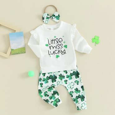 St. Patrick's Day Shamrock Baby Set