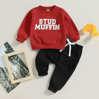 Long Sleeve "Stud Muffin" Print Baby Set