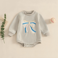 Long Sleeve Baseball/Football Ribbon Baby Bodysuit