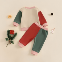 Colorful Santa Baby Printed Long Sleeve Set