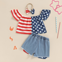 4th of July Denim Shorts Toddler Set