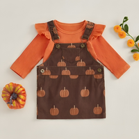 Pumpkin Patch Princess Overall Skirt Set