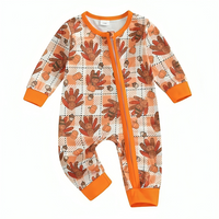 Thanksgiving Turkey Checkered Baby Jumpsuit