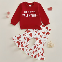 Daddy's Valentine Flared Pants Toddler Set