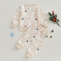 Long Sleeve Snowman Christmas Baby Set